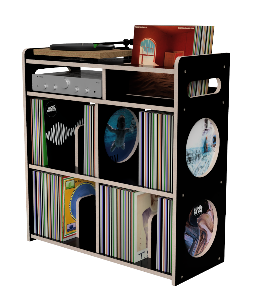 https://valhallaudio.com/products/stack-900-record-stand Valhalla Stack 900 Turntable Vinyl Stand  Black